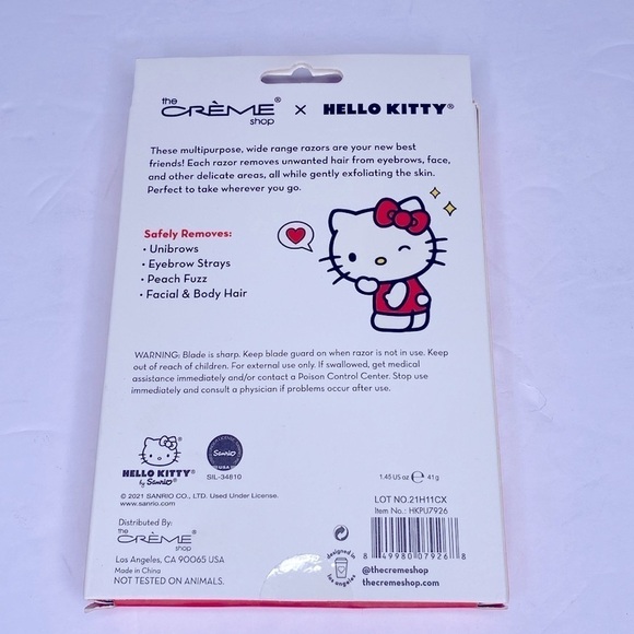 The Crème Shop X Hello Kitty Dermaplane & Sculpt Razor 3-Pack - Picture 2 of 4